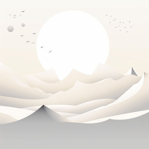 Minimalist style background clipart, on white background