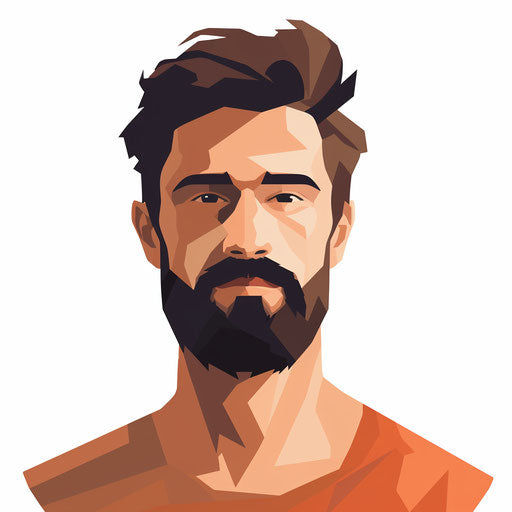 Man clipart in the style of Minimalist, on a white background