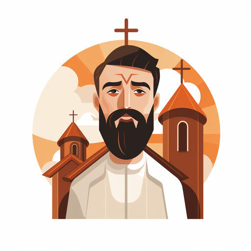 Christian clipart in Minimalist style, on white background