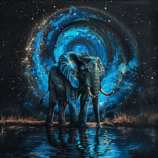 Elephant under the stars