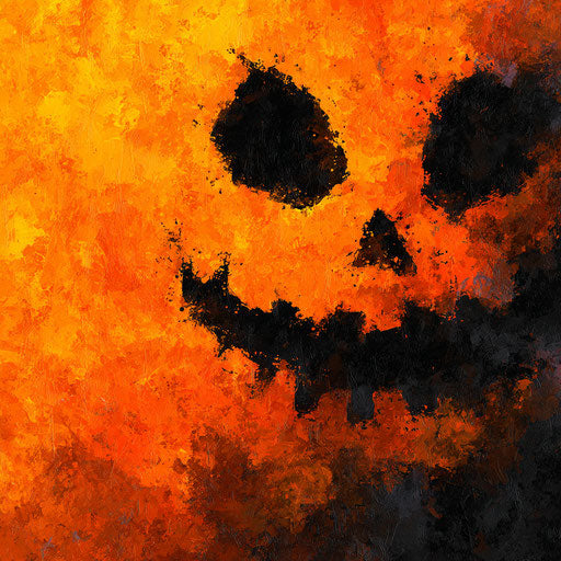 Eerie Pumpkin with a Playful Halloween Atmosphere