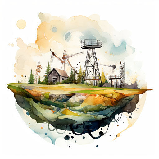 Landscape in the style of oil painting