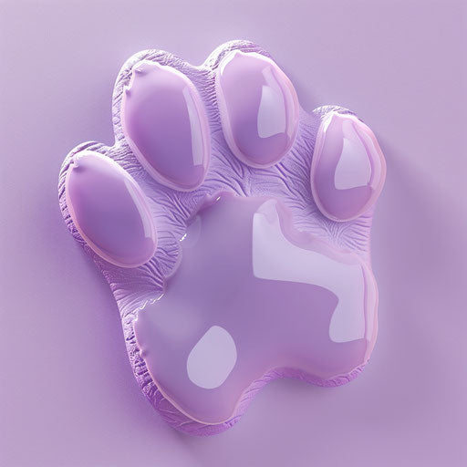 Cat paw clipart in soft lavender