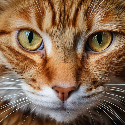 Manx cat closeup of the face