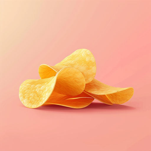 Realistic chip clipart on dusky rose background