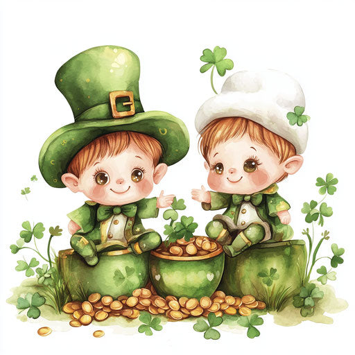 Cute baby leprechaun sublimation design St. Patrick's Day
