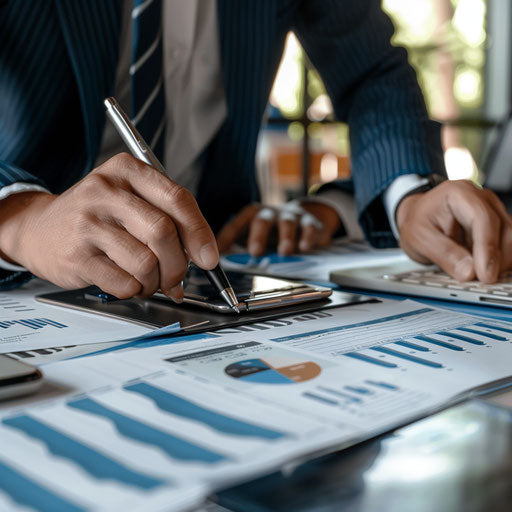 Wealth manager advising on asset allocation