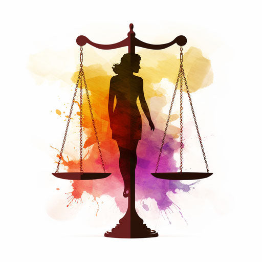 Equality illustration in the style of Chiaroscuro Art, on white background