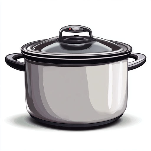 Realistic illustration of a slow cooker, high resolution, isolated