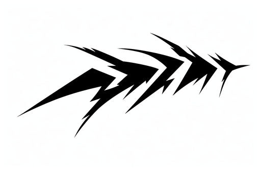 Lightning bolt with a black square png, calligraphic lines, graphic graffiti, tattoo 56:37
