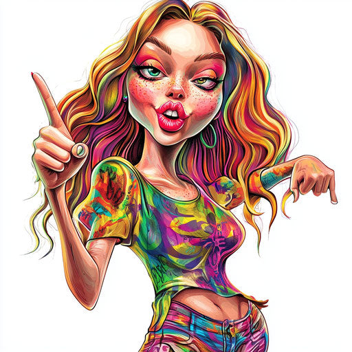 Comprehensive Lady Caricature Clipart Package for Artists