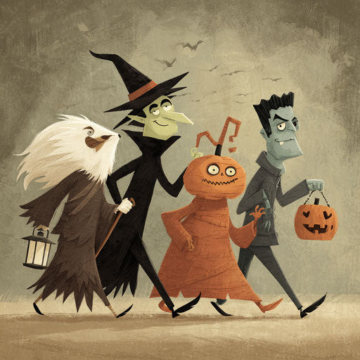 A Parade of Classic Halloween Characters