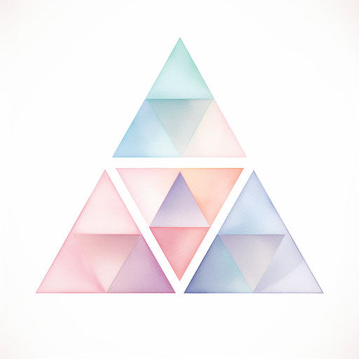 Triangle illustration in the style of Pastel Colors Art