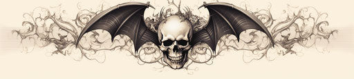 Bat tattoo in skull motifs, Xbox 360 graphics