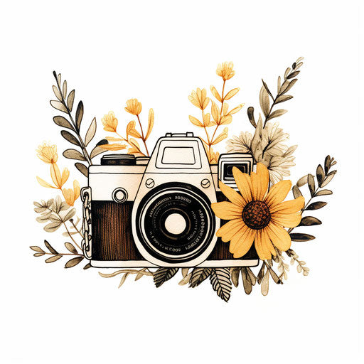 Photography clipart in the style of Minimalist, on white background