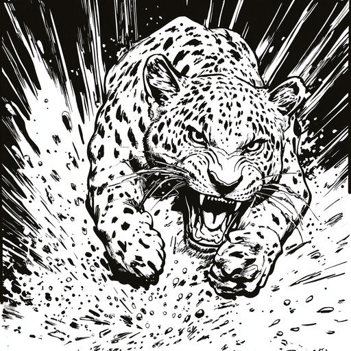 Indulge in Leopard Coloring Page - Creative Bliss