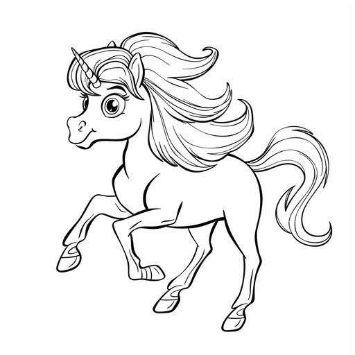 Running pony outline