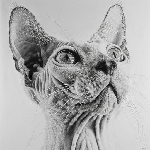 Cornish Rex cat artwork
