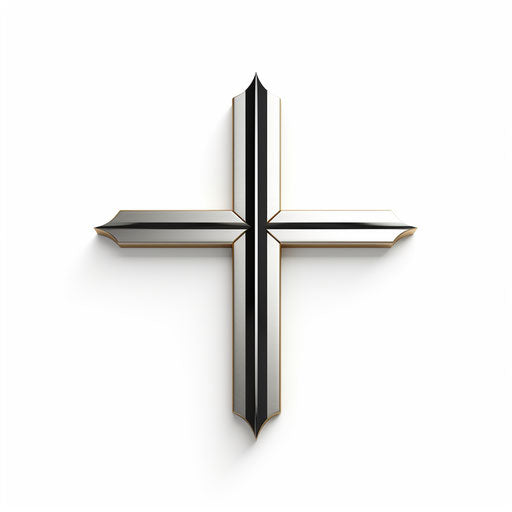 Cross clip art in minimalist style, on white background
