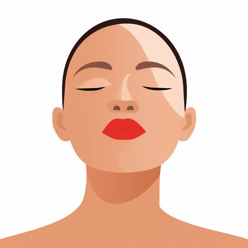 Minimalist style illustration of a chin on white background