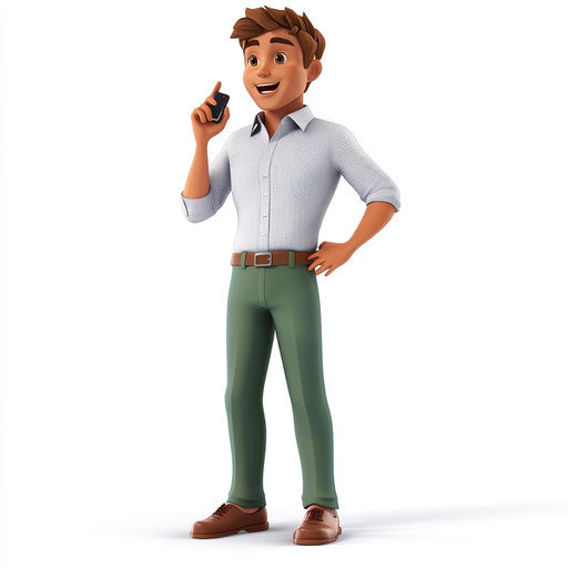 Realistic 3D illustration on flat white background