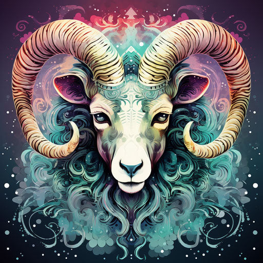 Aries zodiac sign as a hand drawn illustration