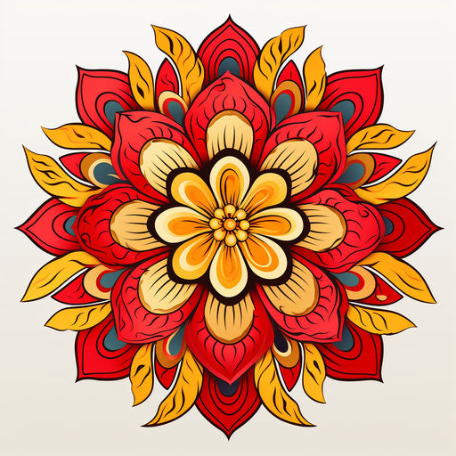 Mandala coloring page flower download free