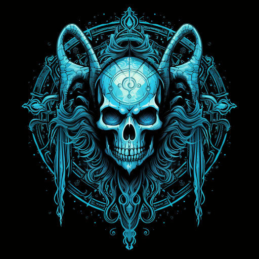 No demons allowed, supernatural, black and aquamarine, rounded, d&d