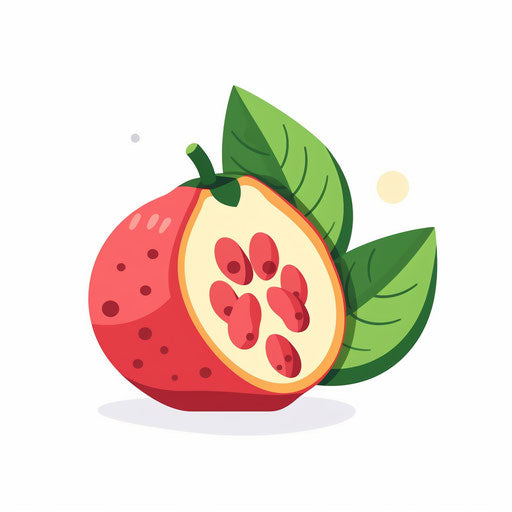 Guava clipart in Minimalist style, on white background