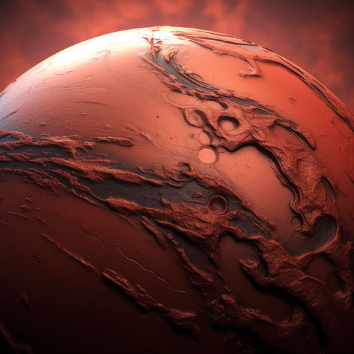 The planet Mars up close