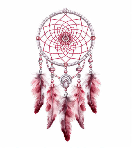 Isolated dream catcher drawing