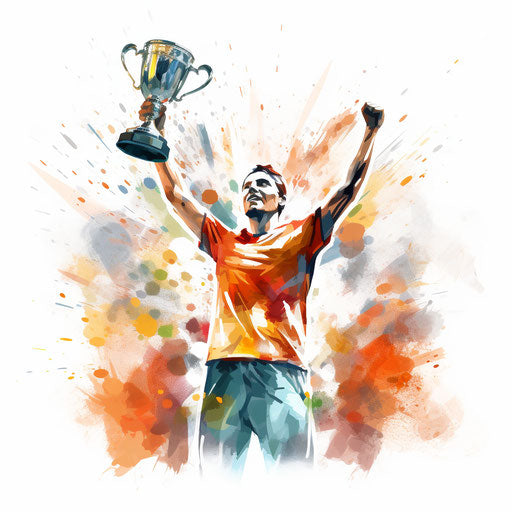 Winner clipart in the style of Impressionistic Art