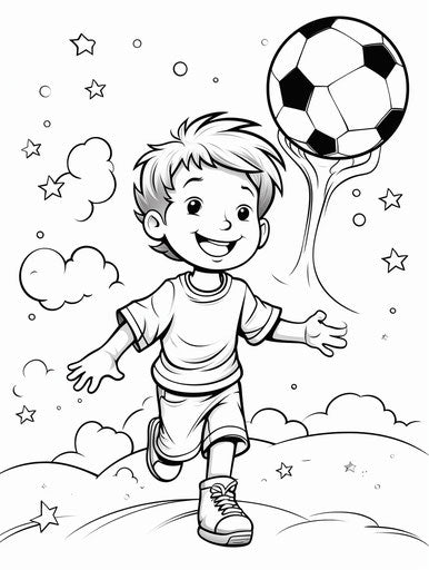 Children's football player coloring pages