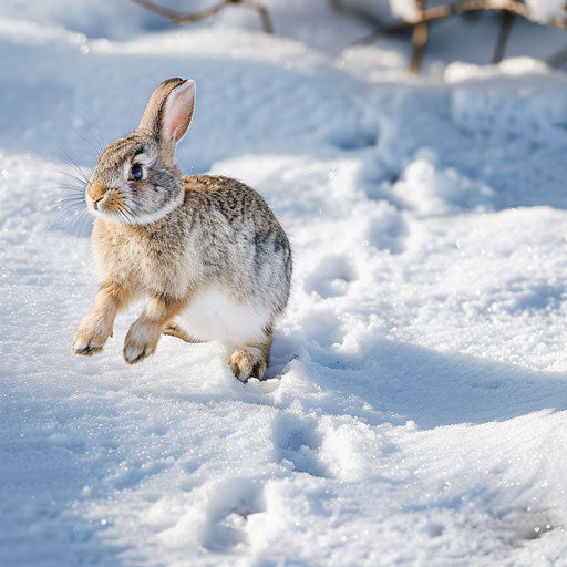 Paw prints in fresh snow