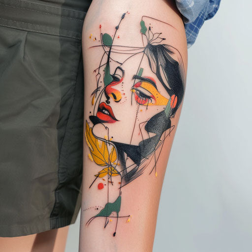 Expressionist Style Tattoo of Persephone