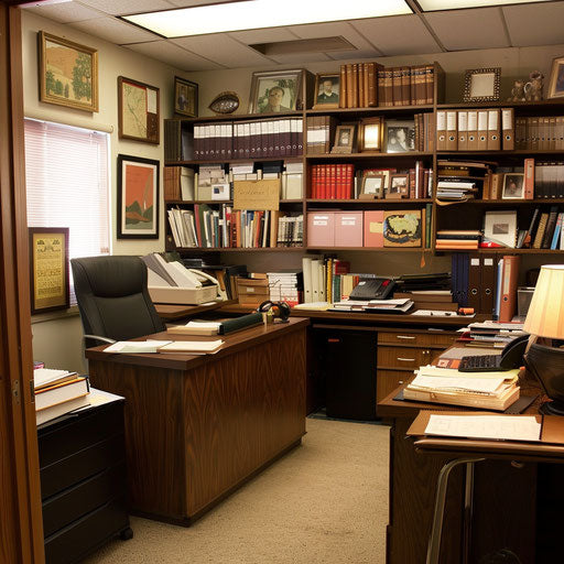 Meticulous and organized space of a forensic accountant