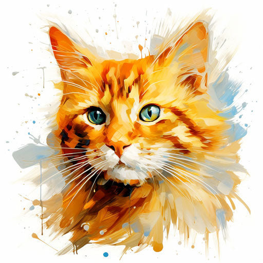 Cat illustration in the style of Oil painting