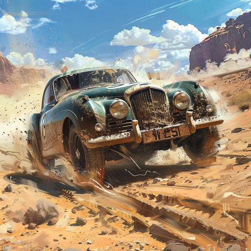 1954 Bentley R Type Continental rally in the desert