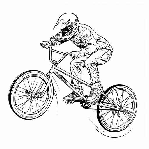 Drawing of BMX bike performing a stunt