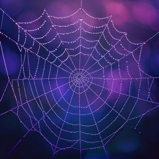 Realistic spider web clipart with flat random background