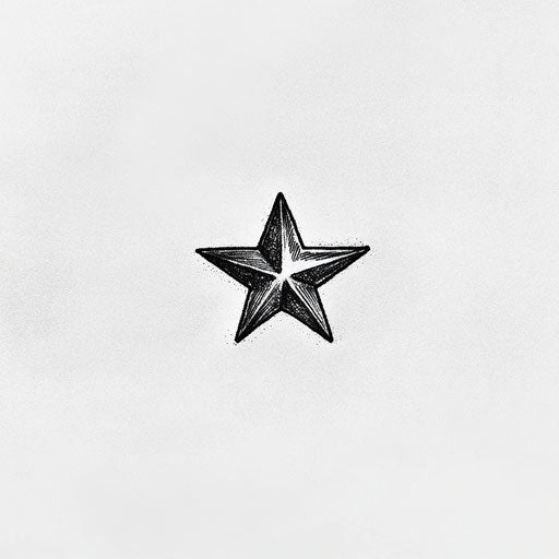 Small star with subtle shading - simple tattoo for women