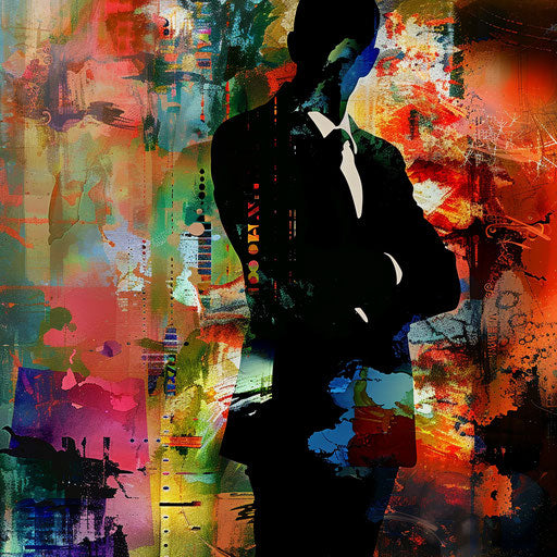 Businessman in an artistic, abstract setting