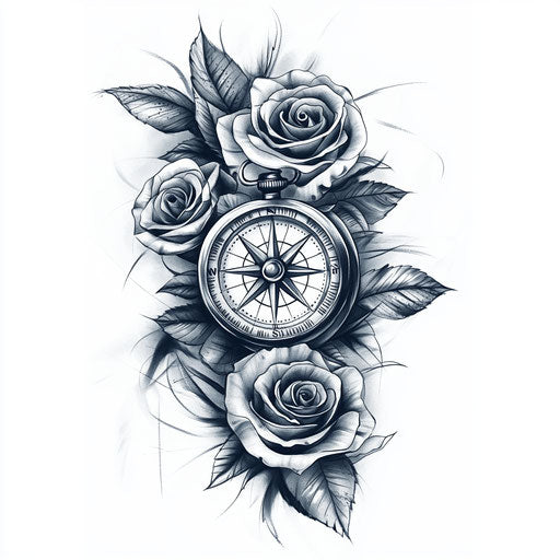 Beautiful flat tattoo sketch for men