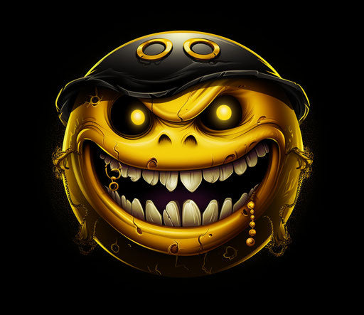 A smiling pirate emoticon vector