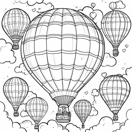 Hot air balloon festival in the sky