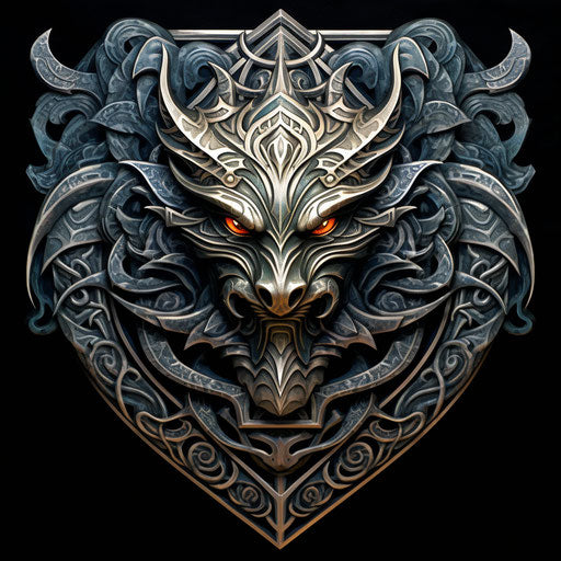 Celtic dragon in aluminum, luxurious wall decoration