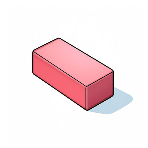 Eraser clipart in Minimalist style on white background