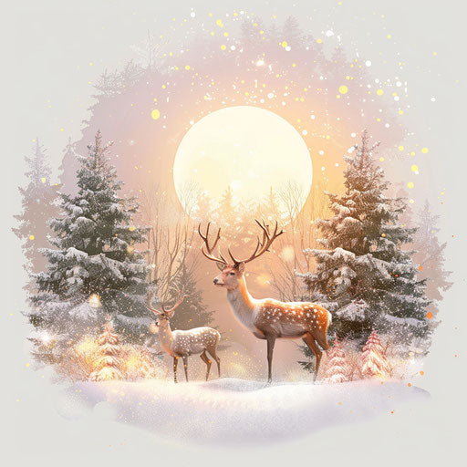 December digital art with random flat backdrop