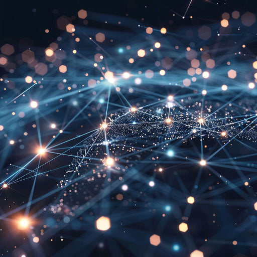 Abstract global network of interconnected dots and lines