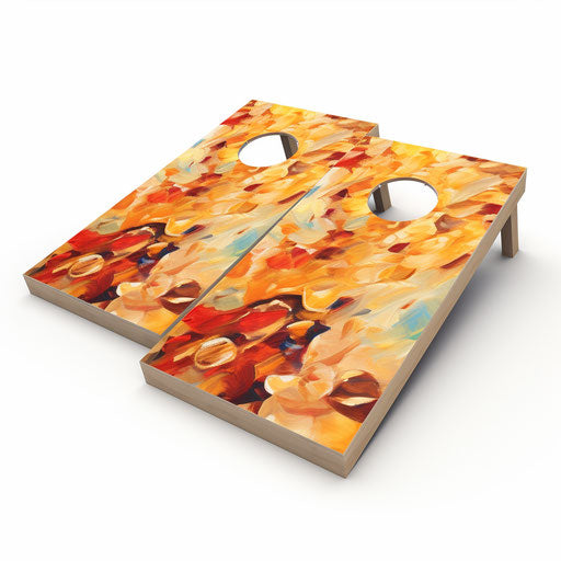 Cornhole clipart in the style of Oil painting, on a white background
